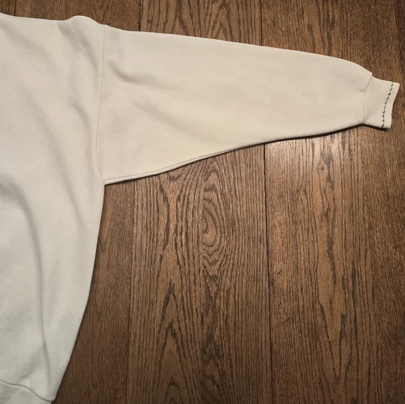 Sunflower Patchwork Embroided Hem Crewneck Granny Sweater Cottagecore - Picture 8 of 11